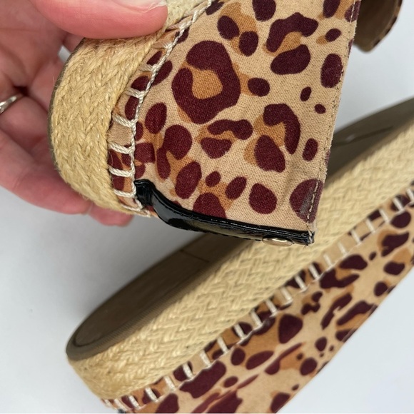 Dr. Scholl's Women Find Me Leopard Print Espadrille Size 8 Loafer Brown/Burgundy - Picture 5 of 11